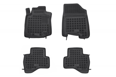 Covorase Presuri Auto Negru din Cauciuc pentru Citroen C1 I Facelift (2008-2014) Peugeot 107 (2005-2014) Toyota Aygo I (2005-2014)