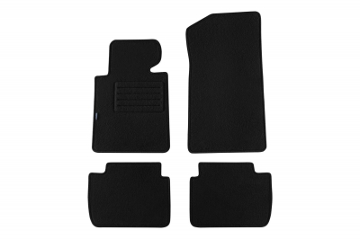 Set 4 covorase auto din mocheta, negru, pentru pentru BMW 3er (E46) Limousine 1998-2005, Coupe 1999-09/2006, Touring 1999-2005, Compact 2001-12/2004-