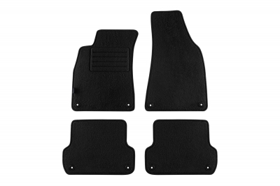 Set 4 covorase auto din mocheta, negru, pentru  pentru AUDI A4, A4 Quattro 11/2000-10/2007, A4 Avant 09/2001-04/2008-