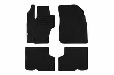 Set 4 covorase auto din mocheta, negru, pentru pentru DACIA Duster 01/2014-12/2017-