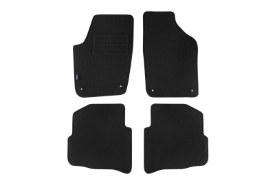 Set 4 covorase auto din mocheta, negru, pentru pentru VW Polo (9N) 08/2001-05/2009-