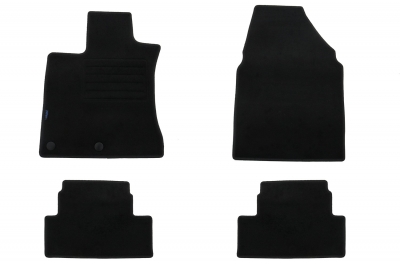 Set 4 covorase auto din mocheta, negru, pentru pentru NISSAN Qashqai 02/2007-02/2014-