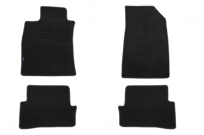 Set 4 covorase auto din mocheta, negru, pentru pentru RENAULT Clio 10/2005-10/2012, Clio Collection 2013-