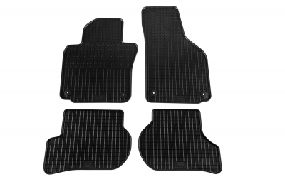 Set 4 covorase auto din cauciuc PETEX Negru pentru Skoda Octavia II Limousine (06/2004-01/2013) Kombi (06/2004-05/2013)