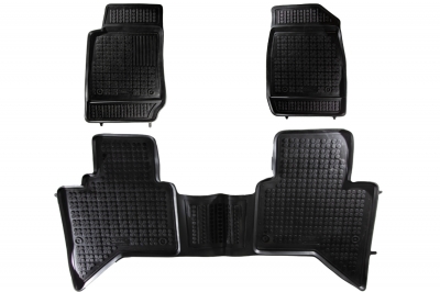 Covorase Presuri Auto din Cauciuc pentru Isuzu D - MAX II (2011-up) Negru