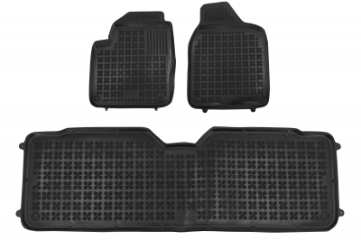 Covorase Presuri Auto Negru din Cauciuc pentru Ford GALAXY I (1995-2006) Seat Alhambra I (1996-2010) VW Sharan I (1995-2010) versiune 5 pasageri